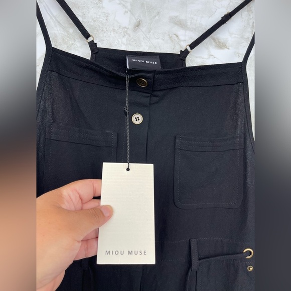 MIOU MUSE cotton 6 pocket jumpsuit size medium - Picture 10 of 16